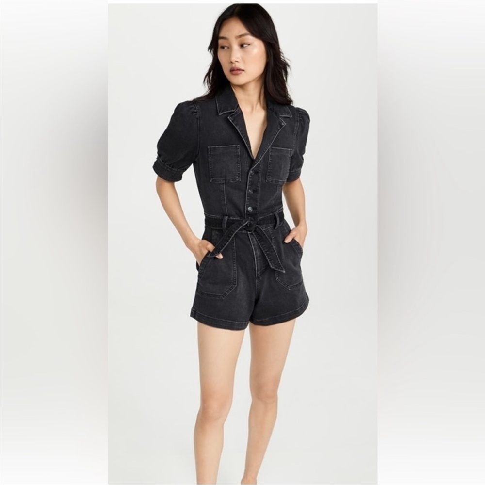 Paige Black Denim Romper